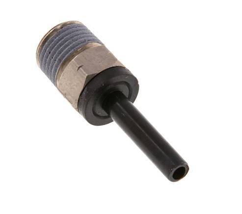 4mm x 1/8'' NPT Plug-in Fitting with Male Threads Brass/PA 66 NBR [2 Pieces]