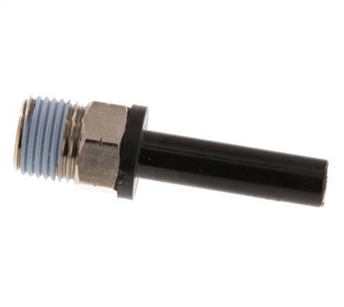 6mm x 1/8'' NPT Plug-in Fitting with Male Threads Brass/PA 66 NBR [2 Pieces]