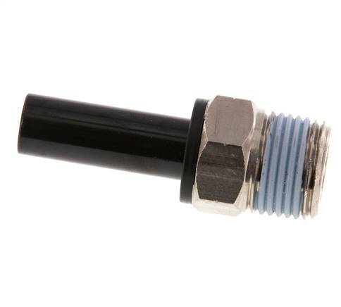 10mm x 3/8'' NPT Plug-in Fitting with Male Threads Brass/PA 66 NBR [2 Pieces]