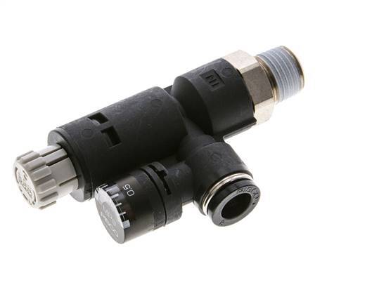 Pneumatic Pressure Regulator 8mm - R1/4'' with Pressure Gauge