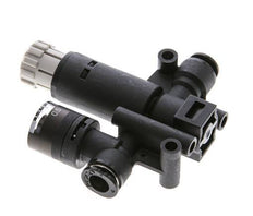 Pneumatic Pressure Regulator 6mm with Pressure Gauge