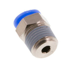 4mm x R1/8'' Push-in Fitting with Male Threads Brass/POM NBR Compact Design [5 Pieces]