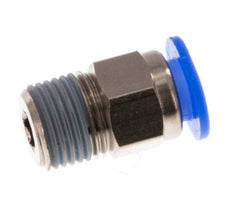 6mm x R1/8'' Push-in Fitting with Male Threads Brass/POM NBR Compact Design [5 Pieces]
