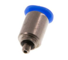 4mm x M 3 Push-in Fitting with Male Threads Steel/POM NBR Inner Hexagon Compact Design [2 Pieces]