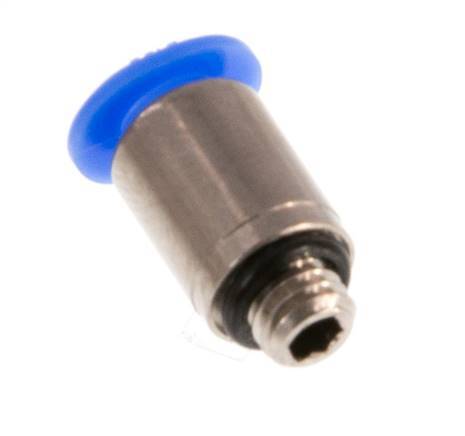 4mm x M 5 Push-in Fitting with Male Threads Brass/POM NBR Inner Hexagon Compact Design [5 Pieces]