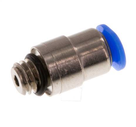 3mm x M 6 Push-in Fitting with Male Threads Brass/POM NBR Inner Hexagon Compact Design [2 Pieces]