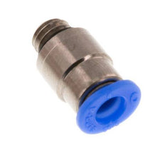 4mm x M 6 Push-in Fitting with Male Threads Brass/POM NBR Inner Hexagon Compact Design [2 Pieces]