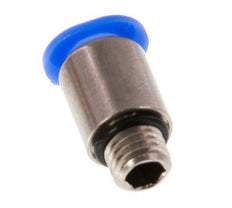 6mm x M 7 Push-in Fitting with Male Threads Brass/POM NBR Inner Hexagon Compact Design [5 Pieces]