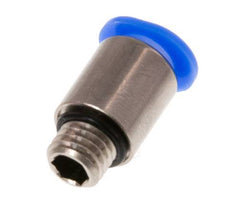 6mm x M 7 Push-in Fitting with Male Threads Brass/POM NBR Inner Hexagon Compact Design [5 Pieces]