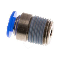 4mm x R1/8'' Push-in Fitting with Male Threads Brass/POM NBR Inner Hexagon Compact Design [5 Pieces]