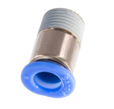 6mm x R1/8'' Push-in Fitting with Male Threads Brass/POM NBR Inner Hexagon Compact Design [5 Pieces]