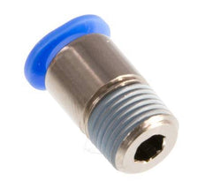 6mm x R1/8'' Push-in Fitting with Male Threads Brass/POM NBR Inner Hexagon Compact Design [5 Pieces]