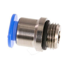 6mm x G1/8'' Push-in Fitting with Male Threads Brass/POM NBR Inner Hexagon Compact Design [5 Pieces]