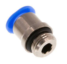 6mm x G1/8'' Push-in Fitting with Male Threads Brass/POM NBR Inner Hexagon Compact Design [5 Pieces]