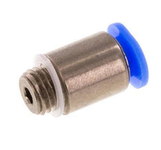 3mm x M 6 x 0.75 Push-in Fitting with Male Threads Brass/POM NBR Inner Hexagon Compact Design [5 Pieces]