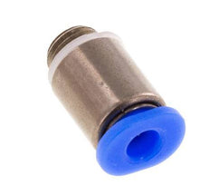 3mm x M 6 x 0.75 Push-in Fitting with Male Threads Brass/POM NBR Inner Hexagon Compact Design [5 Pieces]
