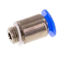 4mm x M 6 x 0.75 Push-in Fitting with Male Threads Brass/POM NBR Inner Hexagon Compact Design [5 Pieces]