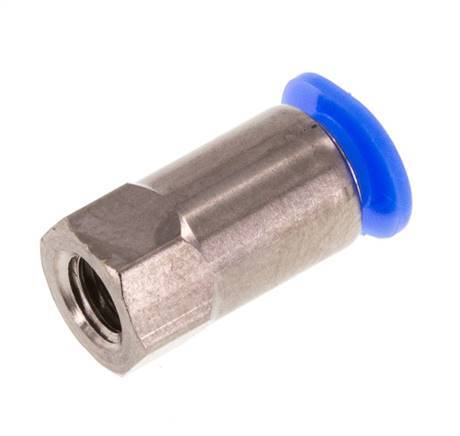 4mm x M 5 Push-in Fitting with Female Threads Brass/POM NBR Compact Design [2 Pieces]