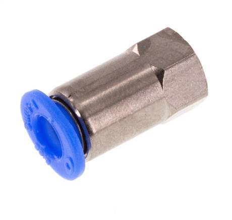 4mm x M 5 Push-in Fitting with Female Threads Brass/POM NBR Compact Design [2 Pieces]