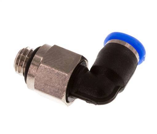 3mm x M 5 90deg Elbow Push-in Fitting with Male Threads Brass/PBT NBR Short Sleeve Rotatable Compact Design [2 Pieces]