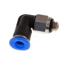 4mm x M 5 90deg Elbow Push-in Fitting with Male Threads Brass/PBT NBR Short Sleeve Rotatable Compact Design [2 Pieces]