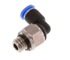 3mm x M 6 90deg Elbow Push-in Fitting with Male Threads Brass/PBT NBR Short Sleeve Rotatable Compact Design [2 Pieces]