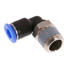 4mm x R1/8'' 90deg Elbow Push-in Fitting with Male Threads Brass/PBT NBR Short Sleeve Rotatable Compact Design [2 Pieces]