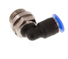 4mm x G1/8'' 90deg Elbow Push-in Fitting with Male Threads Brass/PBT NBR Short Sleeve Rotatable Compact Design [2 Pieces]