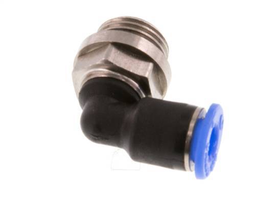 4mm x G1/8'' 90deg Elbow Push-in Fitting with Male Threads Brass/PBT NBR Short Sleeve Rotatable Compact Design [2 Pieces]