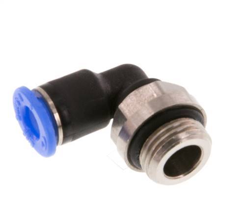 4mm x G1/8'' 90deg Elbow Push-in Fitting with Male Threads Brass/PBT NBR Short Sleeve Rotatable Compact Design [2 Pieces]