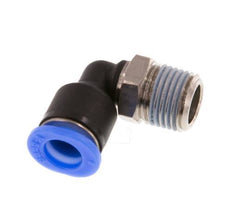 6mm x R1/8'' 90deg Elbow Push-in Fitting with Male Threads Brass/PBT NBR Short Sleeve Rotatable Compact Design [2 Pieces]