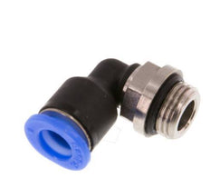 6mm x G1/8'' 90deg Elbow Push-in Fitting with Male Threads Brass/PBT NBR Short Sleeve Rotatable Compact Design [2 Pieces]
