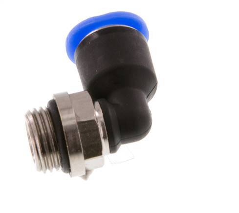 6mm x G1/8'' 90deg Elbow Push-in Fitting with Male Threads Brass/PBT NBR Short Sleeve Rotatable Compact Design [2 Pieces]