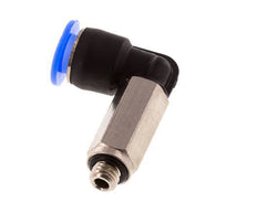6mm x M 5 90deg Elbow Push-in Fitting with Male Threads Brass/PBT NBR Long Sleeve Rotatable Compact Design [2 Pieces]