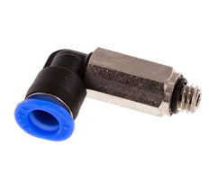 6mm x M 6 90deg Elbow Push-in Fitting with Male Threads Brass/PBT NBR Long Sleeve Rotatable Compact Design [2 Pieces]