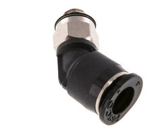 6mm x M 5 45deg Elbow Push-in Fitting with Male Threads Brass/PBT NBR Compact Design