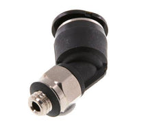 6mm x M 5 45deg Elbow Push-in Fitting with Male Threads Brass/PBT NBR Compact Design