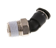 4mm x R1/8'' 45deg Elbow Push-in Fitting with Male Threads Brass/PBT NBR Compact Design