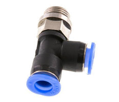 4mm x R1/8'' Right Angle Tee Push-in Fitting with Male Threads Brass/PBT NBR Rotatable Compact Design [2 Pieces]