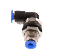 4mm 90deg Elbow Push-in Fitting Brass/PBT NBR Bulkhead Compact Design [2 Pieces]