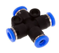 3mm Cross Push-in Fitting PA 66 NBR Compact Design [2 Pieces]