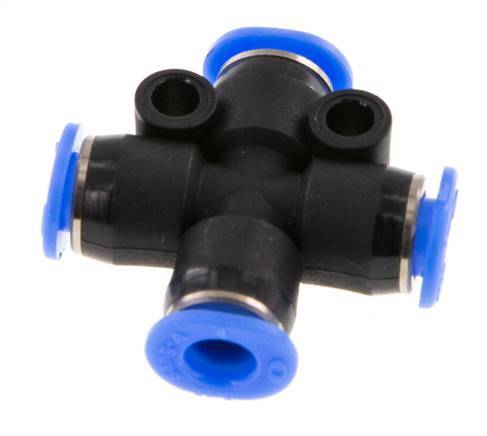 4mm Cross Push-in Fitting PA 66 NBR Compact Design [2 Pieces]