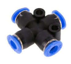 4mm Cross Push-in Fitting PA 66 NBR Compact Design [2 Pieces]