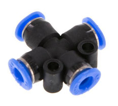 4mm Cross Push-in Fitting PA 66 NBR Compact Design [2 Pieces]