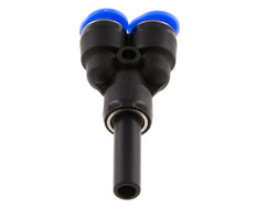6mm x 6mm Y Push-in Fitting with Plug-in PBT NBR Compact Design [2 Pieces]