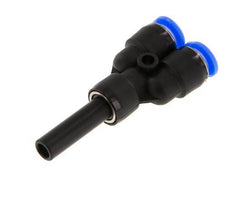 6mm x 6mm Y Push-in Fitting with Plug-in PBT NBR Compact Design [2 Pieces]