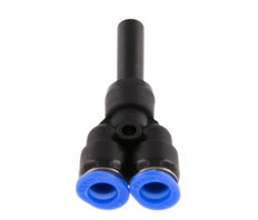 6mm x 6mm Y Push-in Fitting with Plug-in PBT NBR Compact Design [2 Pieces]