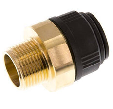 28mm x R1'' Push-in Fitting with Male Threads Brass/POM NBR