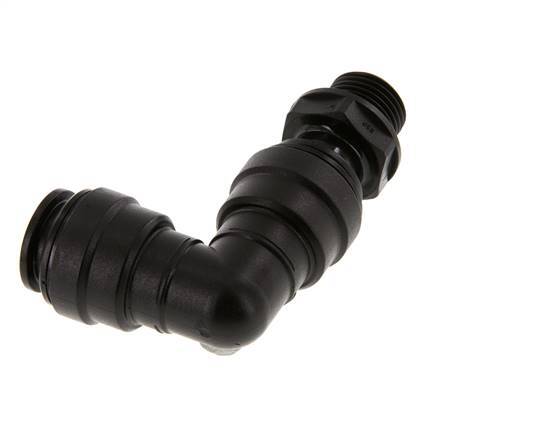 18mm x G1/2'' 90deg Elbow Push-in Fitting with Male Threads POM NBR Rotatable