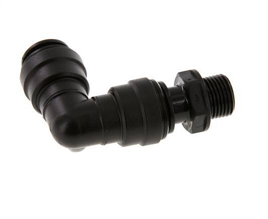 18mm x G1/2'' 90deg Elbow Push-in Fitting with Male Threads POM NBR Rotatable